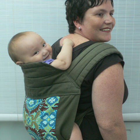 back carry with twilli in our babyhawk